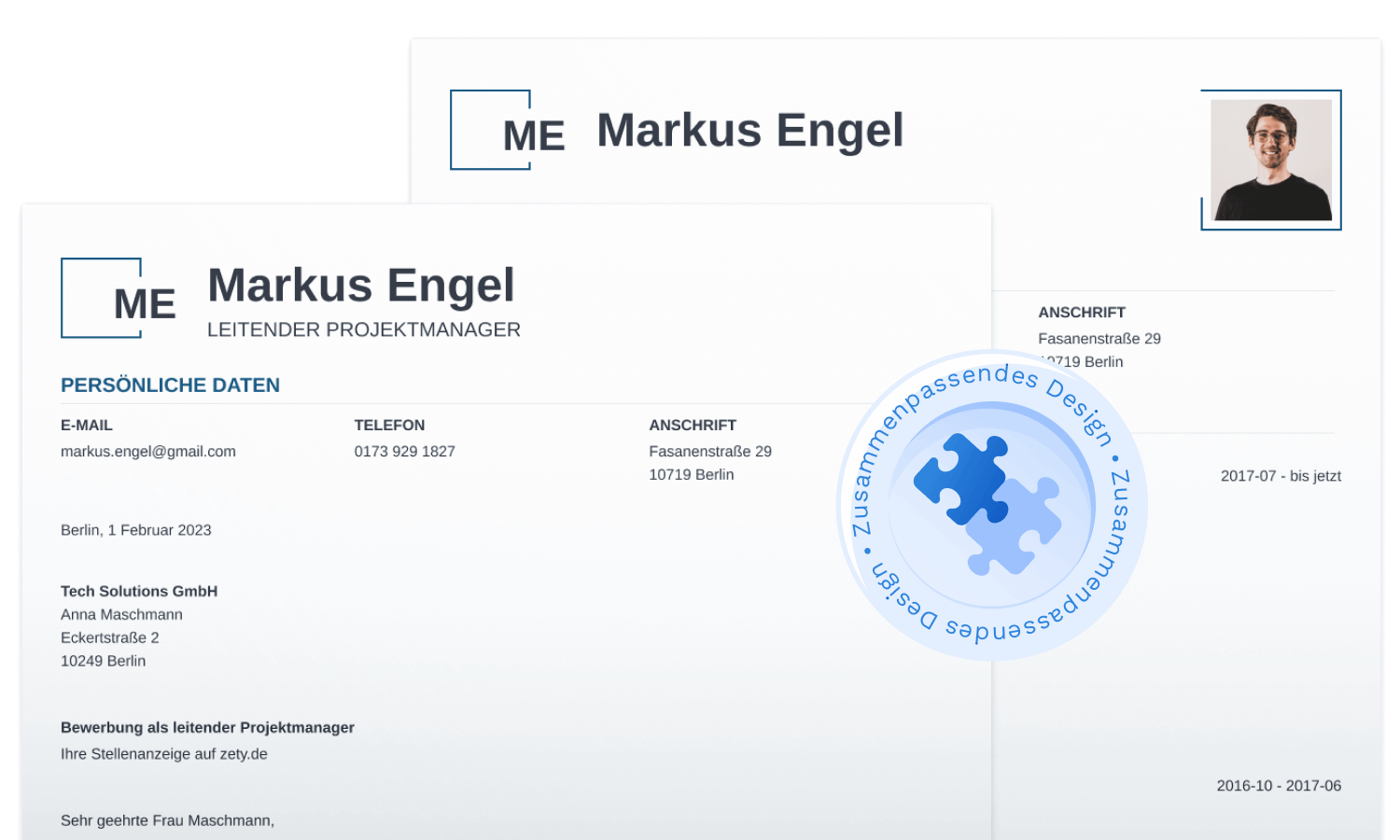 Zusammenpassendes Design