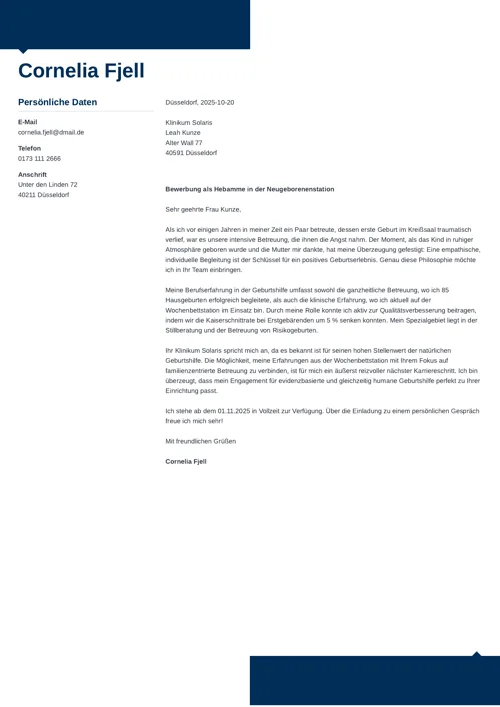 anschreiben formulierungen beispiele