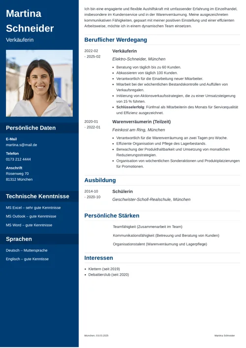 Bewerbung als Aushilfe