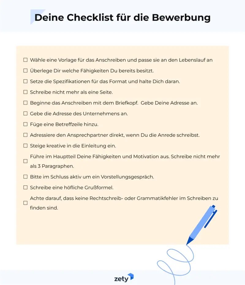 bewerbung ferienjob
