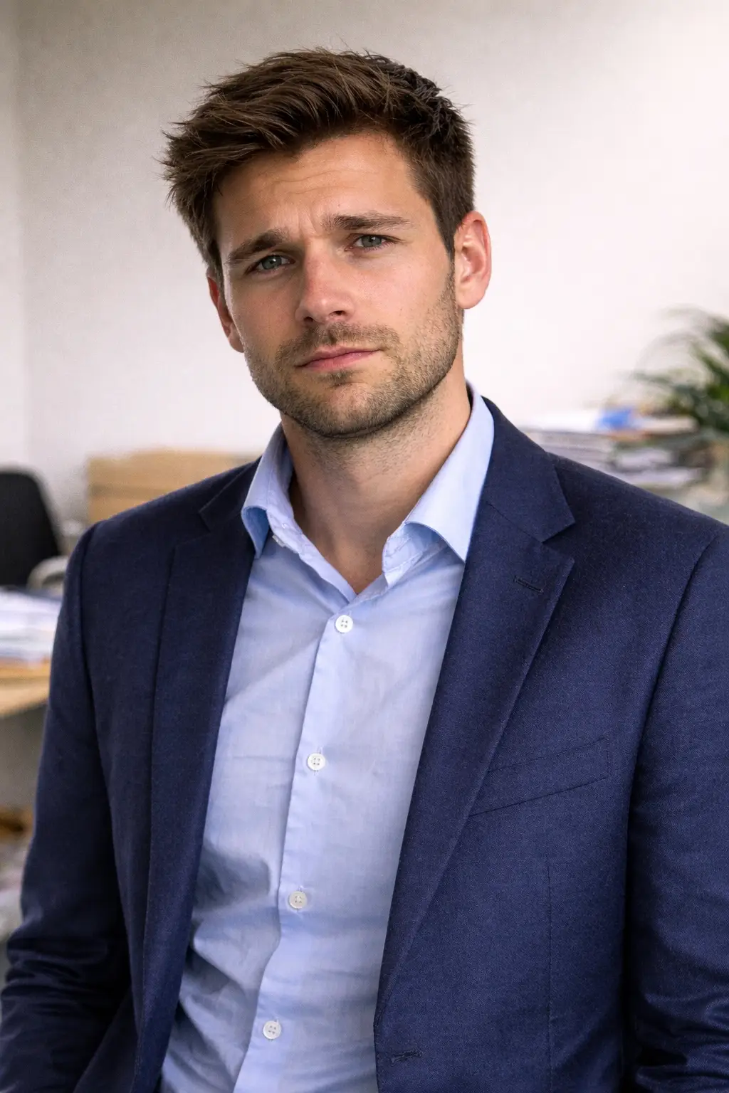 schlechtes modernes bewerbungsfoto mann