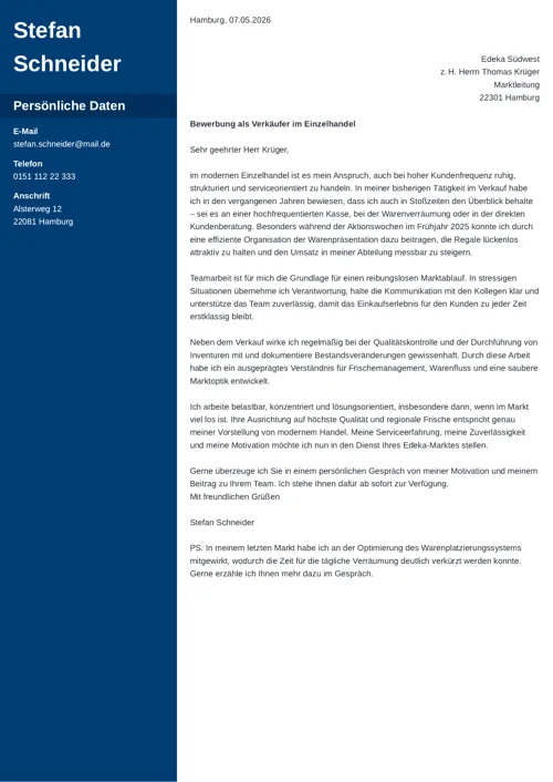 Professionelles Bewerbungsschreiben