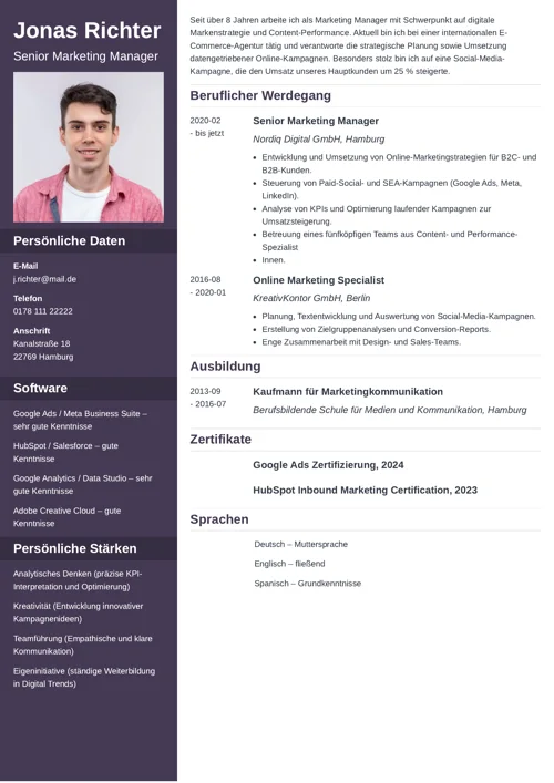 Lebenslauf aktualisieren