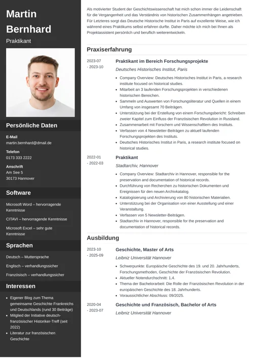 Professionelle Lebenslauf-Vorlage