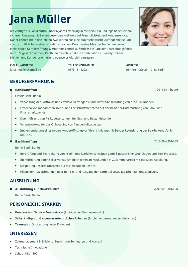 lebenslauf klassisch