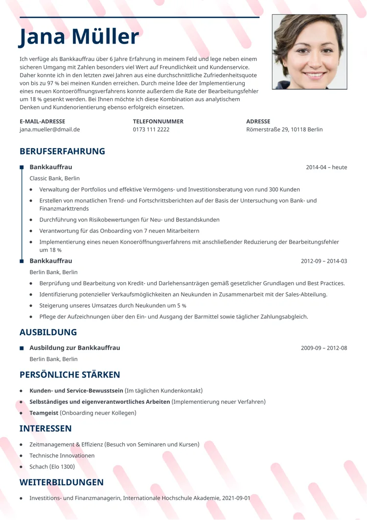 lebenslauf klassisch