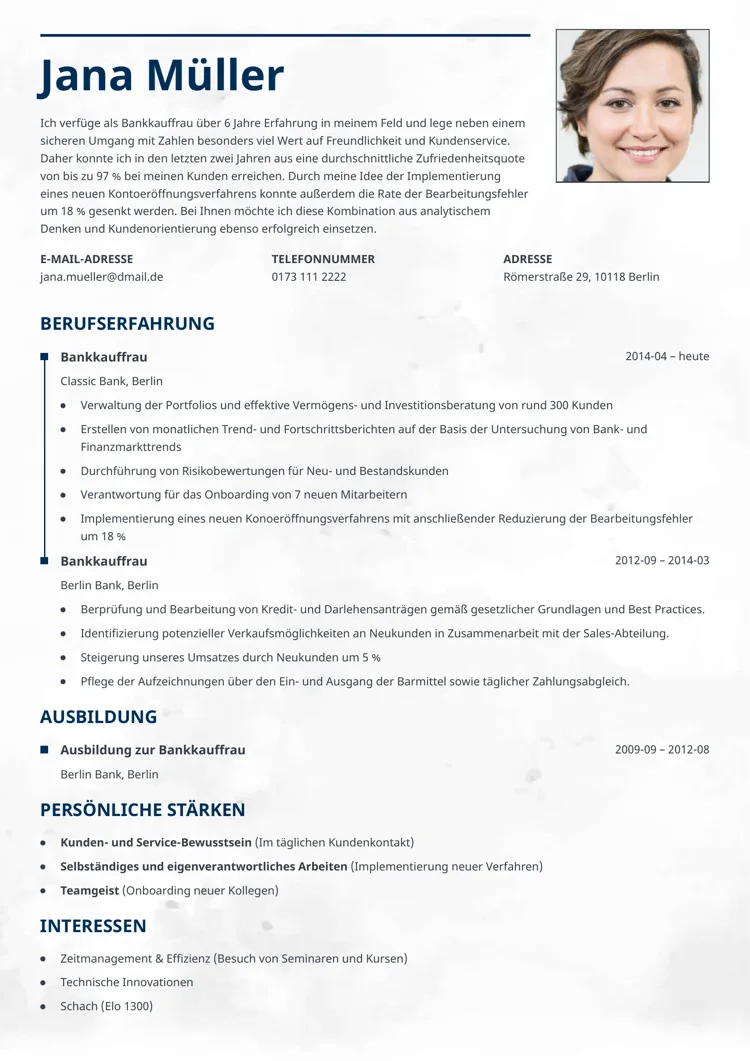 lebenslauf klassisch