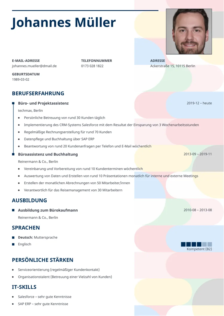 Lebenslauf Layout Spectra