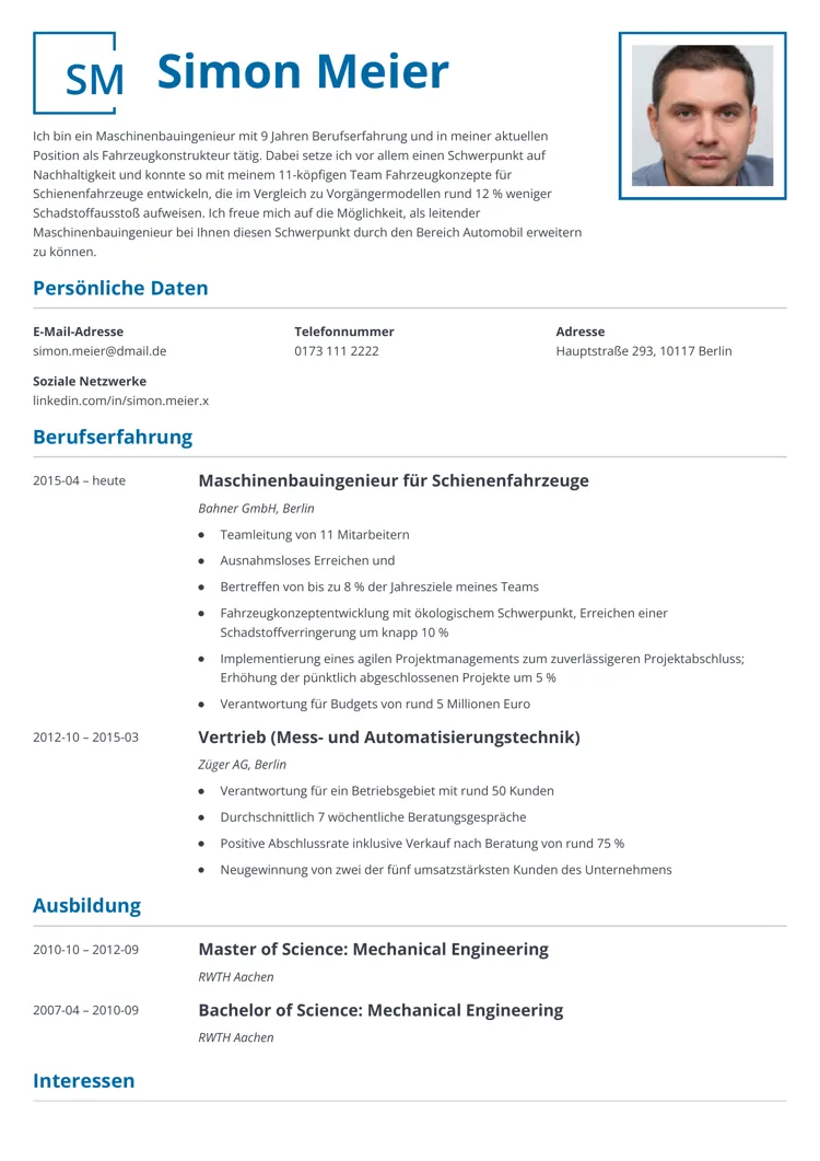 Moderner lebenslauf - Squares