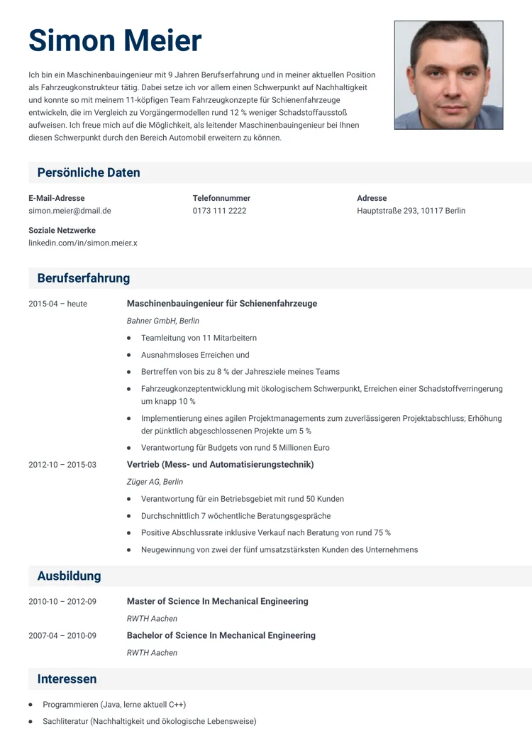 Moderner lebenslauf - Vintage