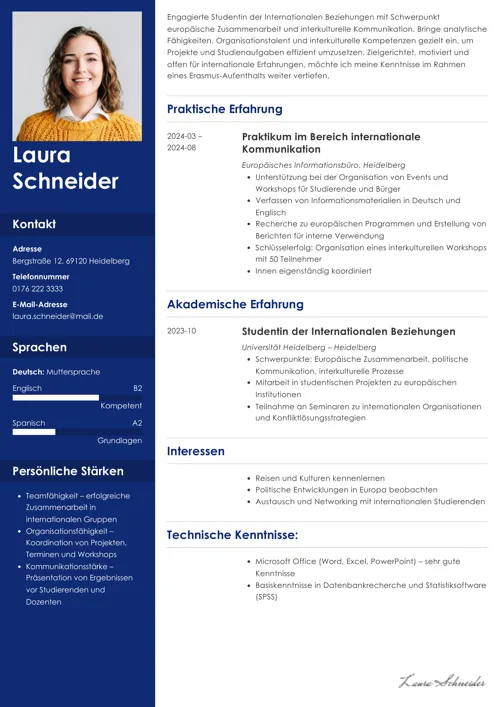 Motivationsschreiben Erasmus