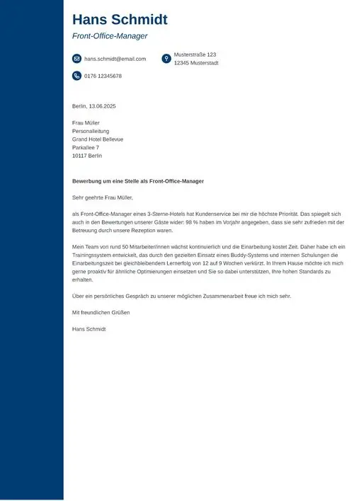 Professionelles Bewerbungsschreiben