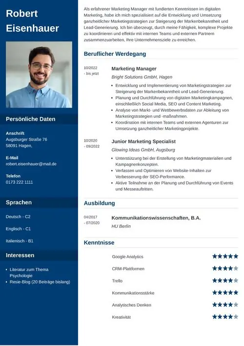 Professionelles Bewerbungsschreiben