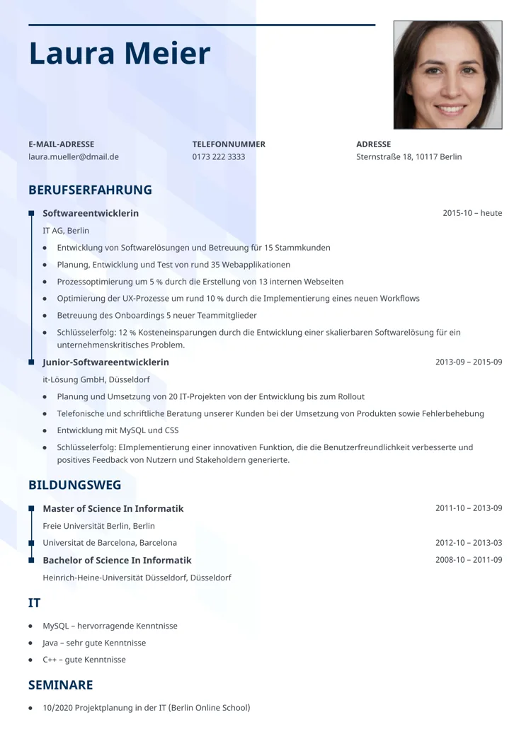 tabellarischer Lebenslauf Vorlage - Synergy