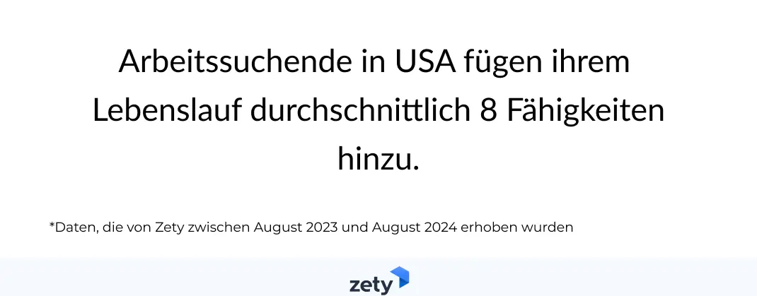 Arbeitssuchende in den USA fügen ihrem Lebenslauf durchschnittlich 8 Fähigkeiten hinzu