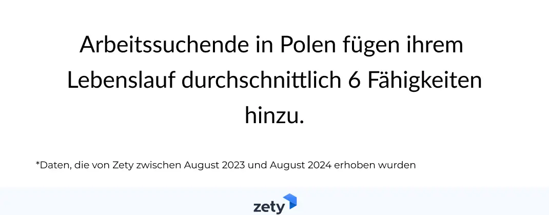 arbeitssuchende in polen fügen ihrem lebenslauf durchschnittlich 6 fähigkeiten hinzu